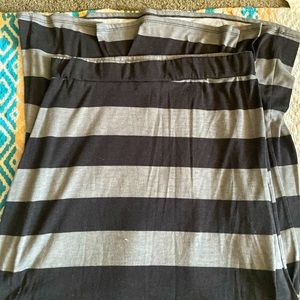 knee length gray and black striped skirt it is expandable as well if needed ♥️